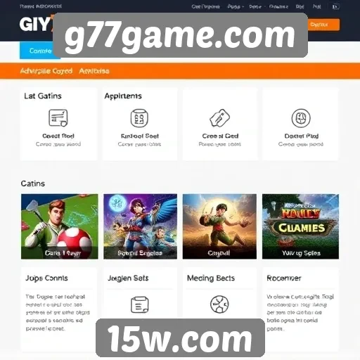 recursos e funcionalidades do site g77game.com